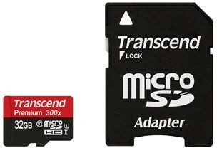 Transcend 32GB Micro SDHC Premium 90MB/s