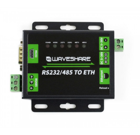 Industrial RS232/RS485 to Ethernet Converter - US