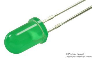 10 x LED 5mm Groen diffuus