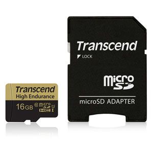 Transcend 16GB Micro SDHC High-Endurance 20MB/s