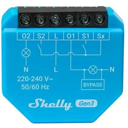 Shelly 2L Gen3 - Dubbele relaisschakelaar met WiFi