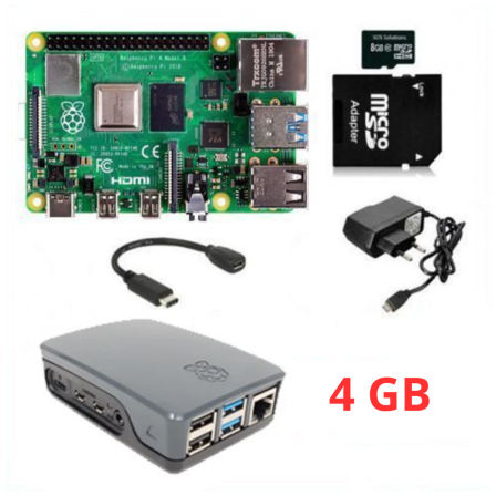 Raspberry Pi 4 Model B / 4GB Starter Kit compleet