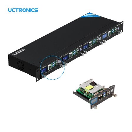 UCTRONICS for Raspberry Pi 4 Rerouting Board with POE Functionality, OLED Display, Power Switch and SD Adapter Board