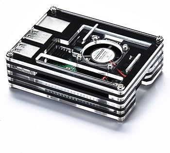 Raspberry PI 5B Laagjes Behuizing Zwart - geschikt voor ventilator