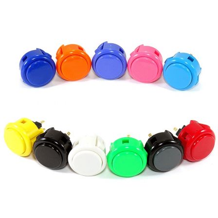 30mm Ronde Arcade Game Knop - Roze