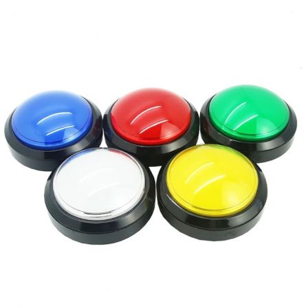 Arcade Druk Knop 100mm - Wit