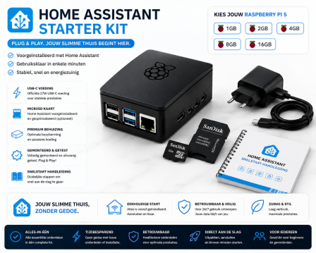 Home Assistant Kit met Raspberry Pi 5