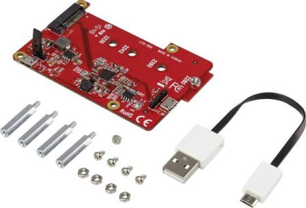 M.2 SATA SSD-uitbreidingsprintplaat voor de Raspberry Pi