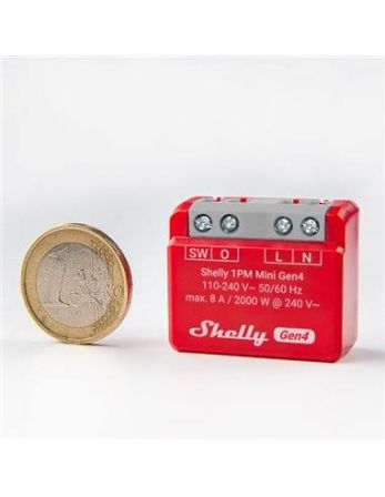 Shelly 1PM Mini Gen4 - Compacte Slimme Schakelaar met Stroommetingen