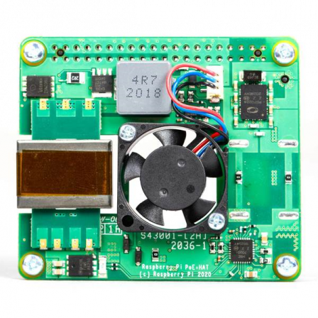 Raspberry Pi PoE+ HAT (5V DC / 4A) 2021