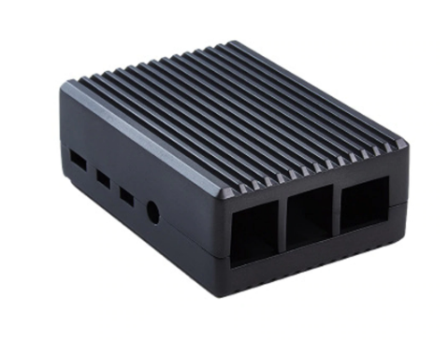 Aluminium Behuizing voor Raspberry Pi 5 - Zwart