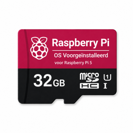 32GB MicroSD met Raspberry Pi OS Voorgeinstalleerd