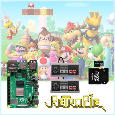 Retropie Game Console Emulator met Raspberry Pi 4B