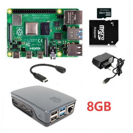 Raspberry Pi 4 Model B / 8GB Starter Kit compleet