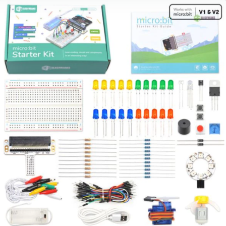 ELECFREAKS BBC micro bit Starter Kit, micro:bit Basic Coding Electronics Kit, STEM Educational DIY Experiment Kit