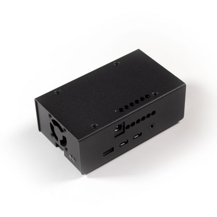 Stalen Hifiberry Behuizing voor Raspberry Pi 4 en AMP4 - Zwart