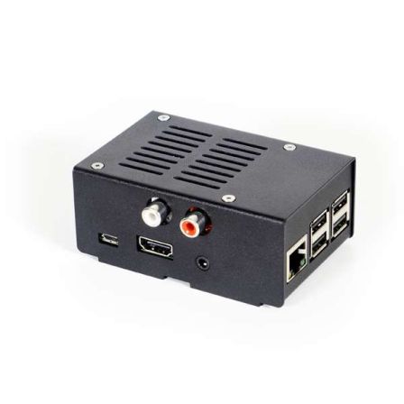 Stalen Behuizing voor Hifiberry DAC-RCA+ board zwart