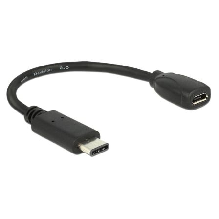 Micro USB Female naar USB-C Male Kabel